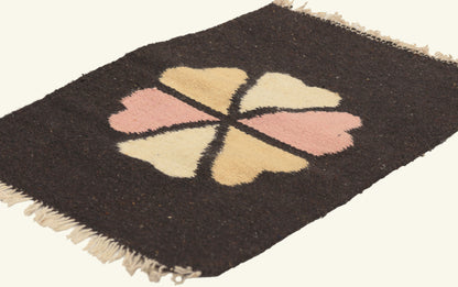1 x 2 - Brown Vintage Mexican Zapotec Rug - 79803