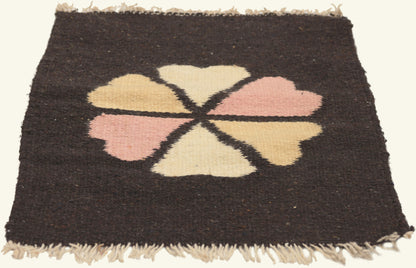 1 x 2 - Brown Vintage Mexican Zapotec Rug - 79803