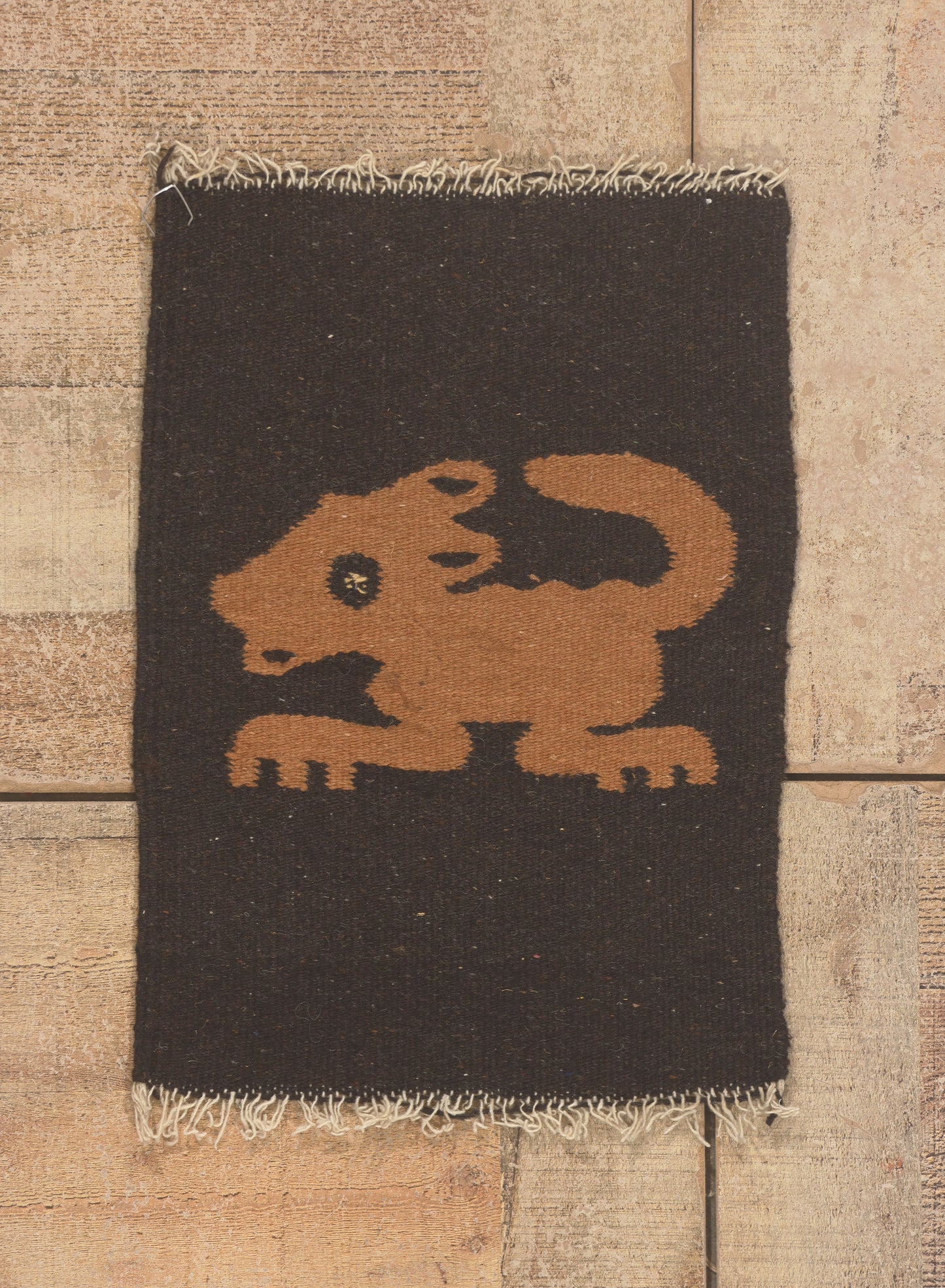 1 x 2 - Brown Vintage Mexican Zapotec Rug - 79804