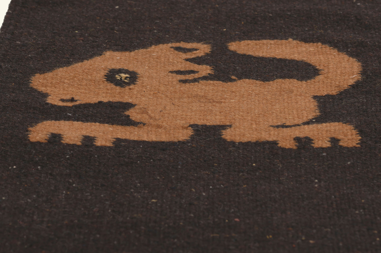 1 x 2 - Brown Vintage Mexican Zapotec Rug - 79804