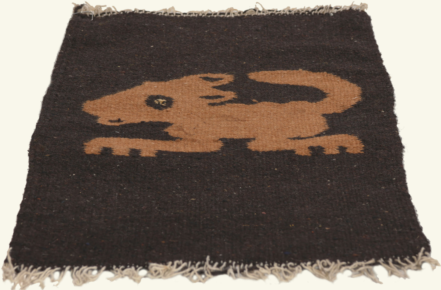 1 x 2 - Brown Vintage Mexican Zapotec Rug - 79804