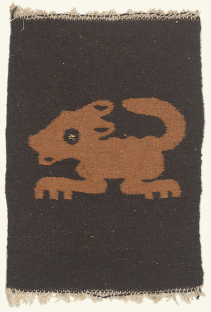 1 x 2 - Brown Vintage Mexican Zapotec Rug - 79804