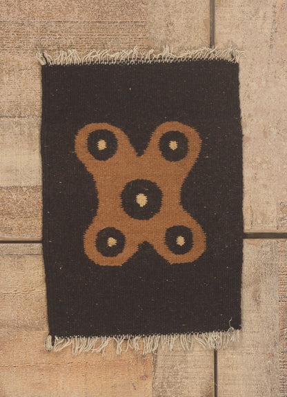 1 x 2 - Brown Vintage Mexican Zapotec Rug - 79805