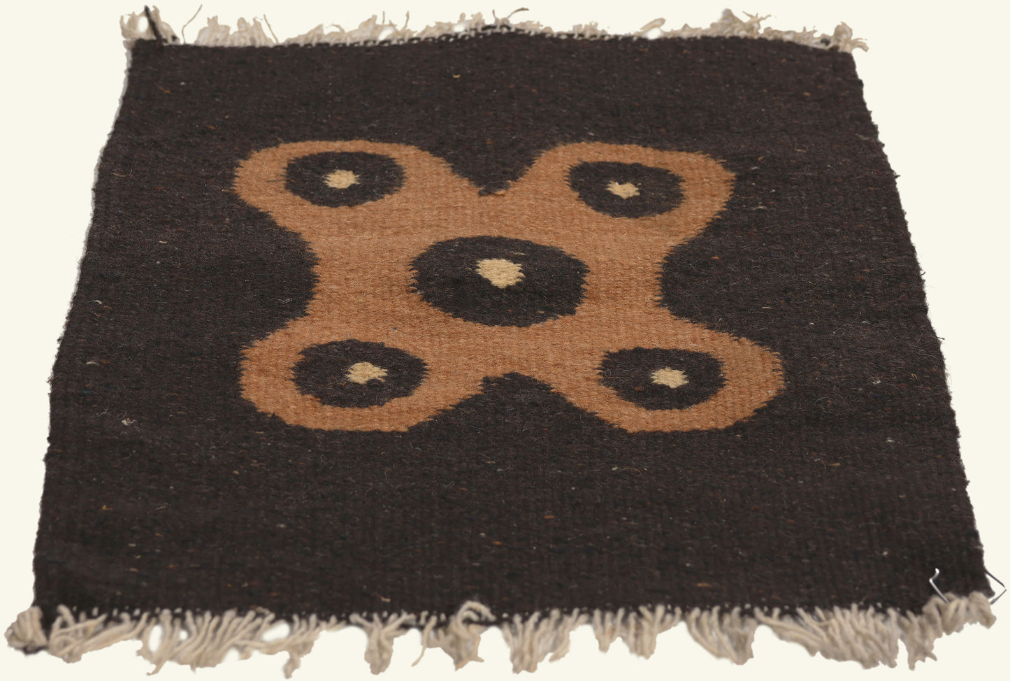 1 x 2 - Brown Vintage Mexican Zapotec Rug - 79805