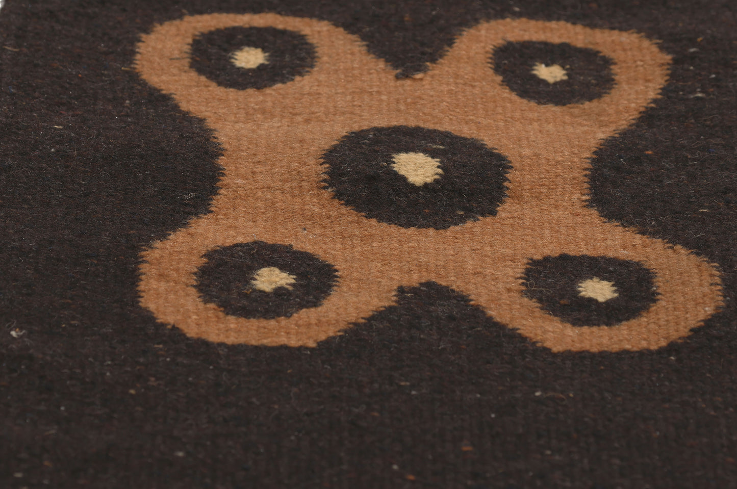 1 x 2 - Brown Vintage Mexican Zapotec Rug - 79805