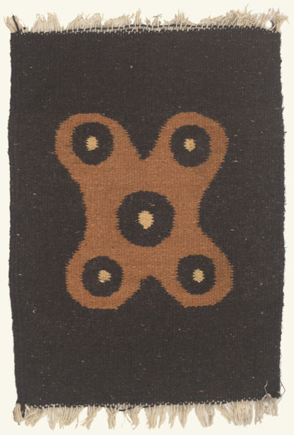 1 x 2 - Brown Vintage Mexican Zapotec Rug - 79805
