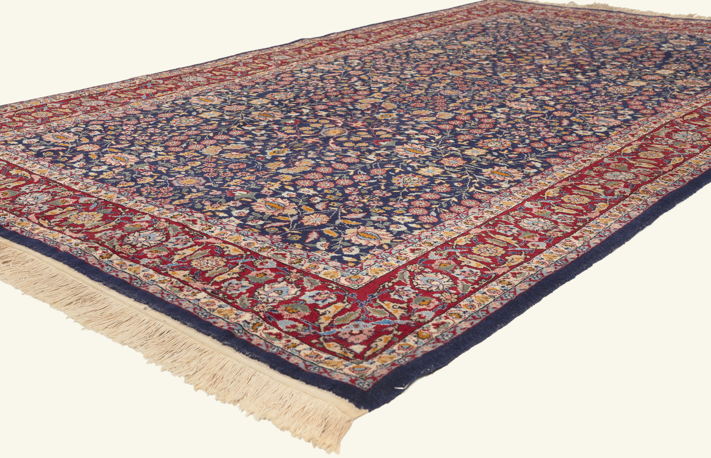 5 x 9 - Navy Blue Vintage Chinese Tabriz Rug - 79807