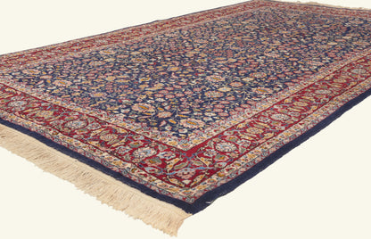 5 x 9 - Navy Blue Vintage Chinese Tabriz Rug - 79807