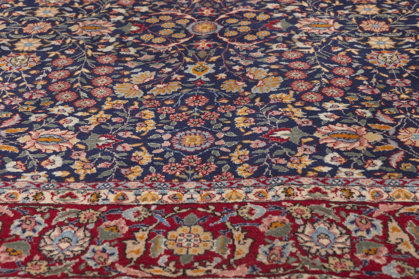 5 x 9 - Navy Blue Vintage Chinese Tabriz Rug - 79807