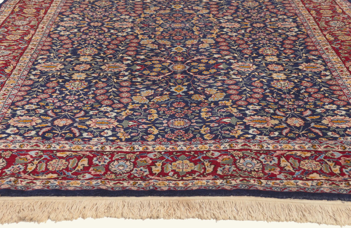 5 x 9 - Navy Blue Vintage Chinese Tabriz Rug - 79807