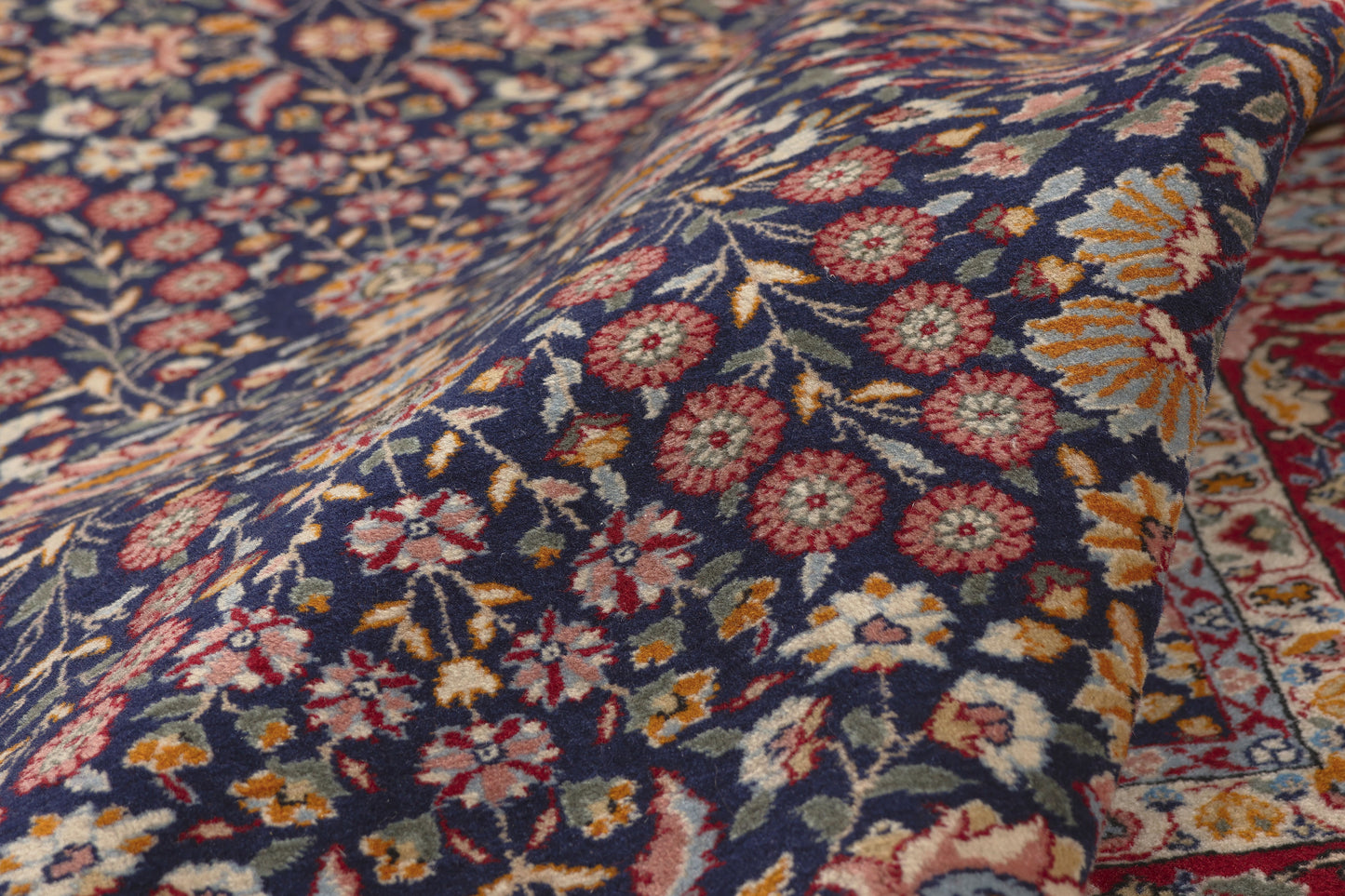 5 x 9 - Navy Blue Vintage Chinese Tabriz Rug - 79807