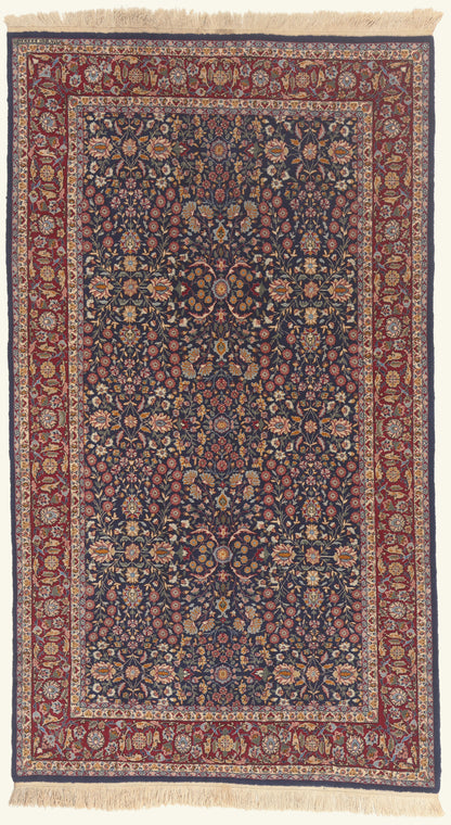 5 x 9 - Navy Blue Vintage Chinese Tabriz Rug - 79807