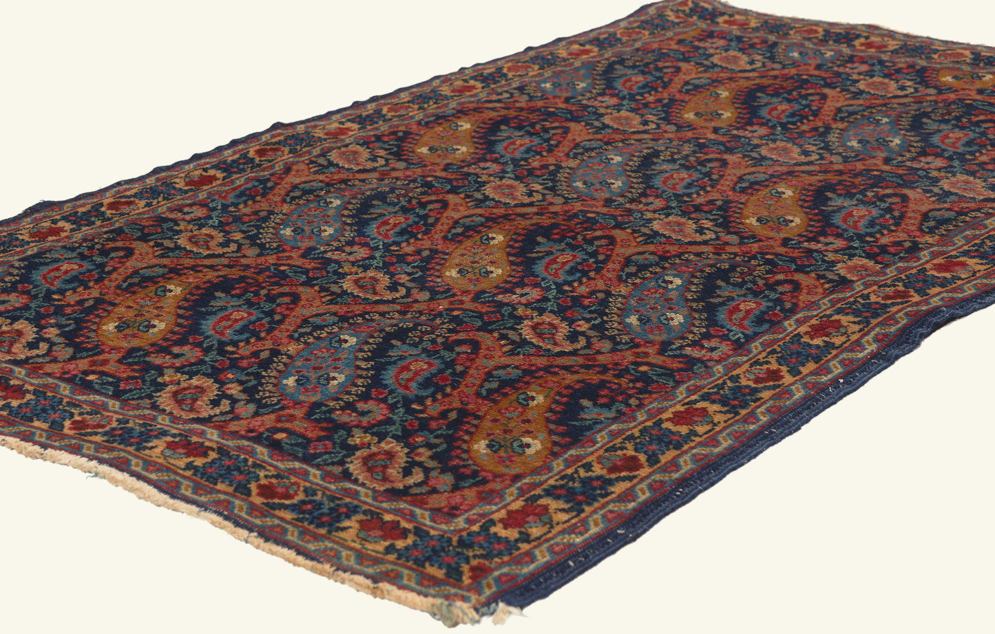 3 x 4 - Navy Blue Antique Persian Tabriz Rug - 79808