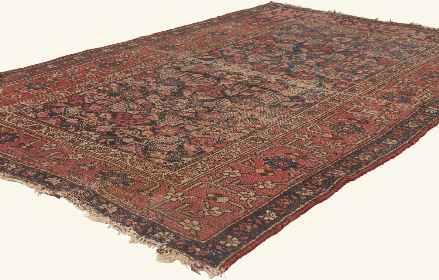 4 x 5 - Navy Blue Antique Persian Malayer Rug - 79811