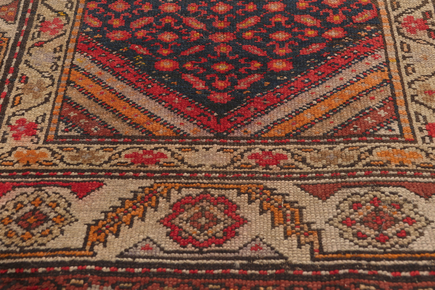 4 x 7 - Navy Blue Antique Caucasian Kazak Rug - 79812