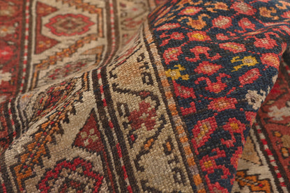 4 x 7 - Navy Blue Antique Caucasian Kazak Rug - 79812