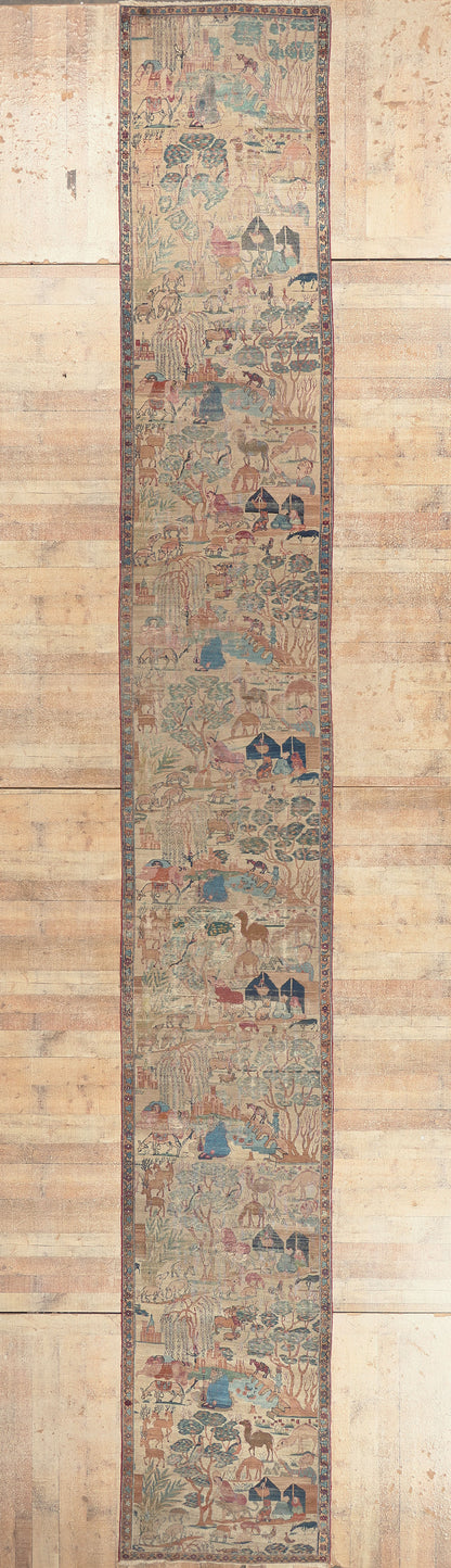 3 x 24 - Multicolor Antique Persian Khorassan Rug - 79813