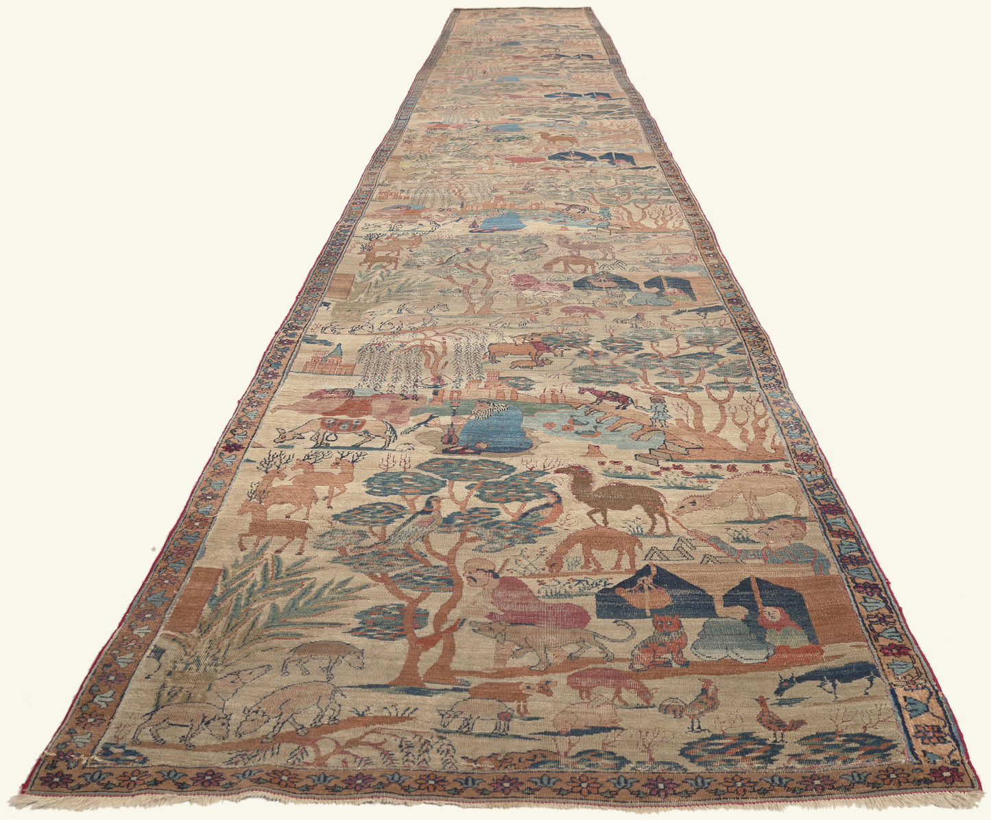 3 x 24 - Multicolor Antique Persian Khorassan Rug - 79813