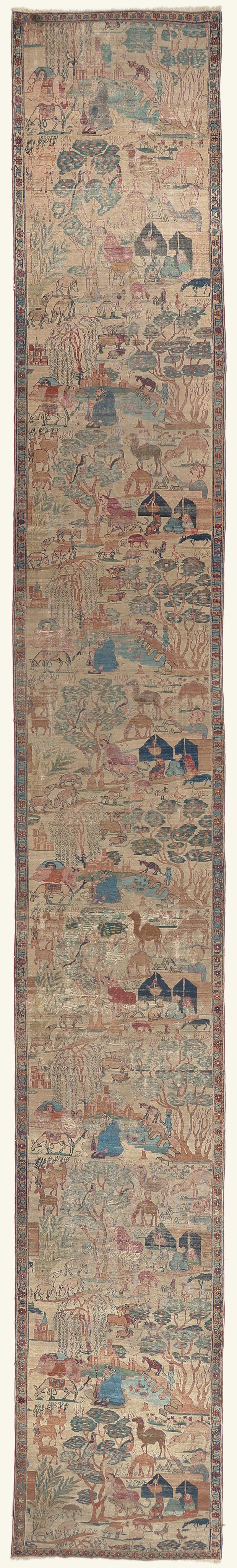 3 x 24 - Multicolor Antique Persian Khorassan Rug - 79813