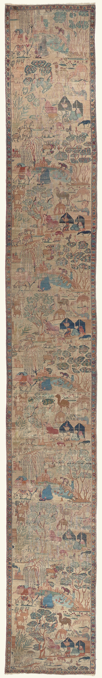 3 x 24 - Multicolor Antique Persian Khorassan Rug - 79813