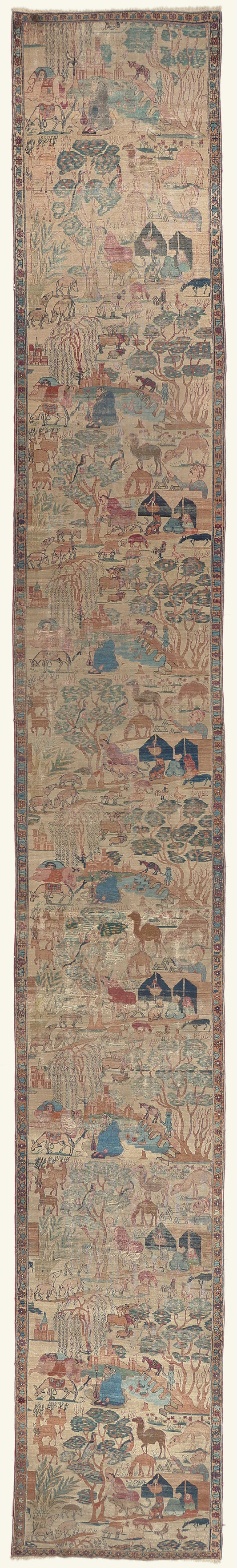 3 x 24 - Multicolor Antique Persian Khorassan Rug - 79813
