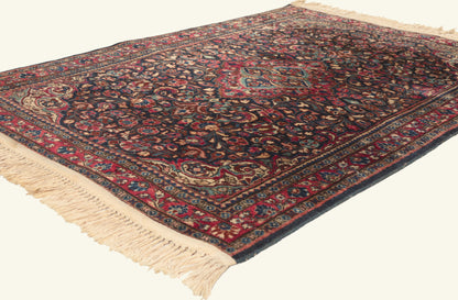 3 x 5 - Navy Blue Antique Persian Sarouk Rug - 79814