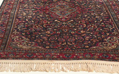 3 x 5 - Navy Blue Antique Persian Sarouk Rug - 79814