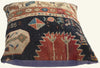1 x 1 - Navy Blue Vintage Caucasian Pillow - 79819