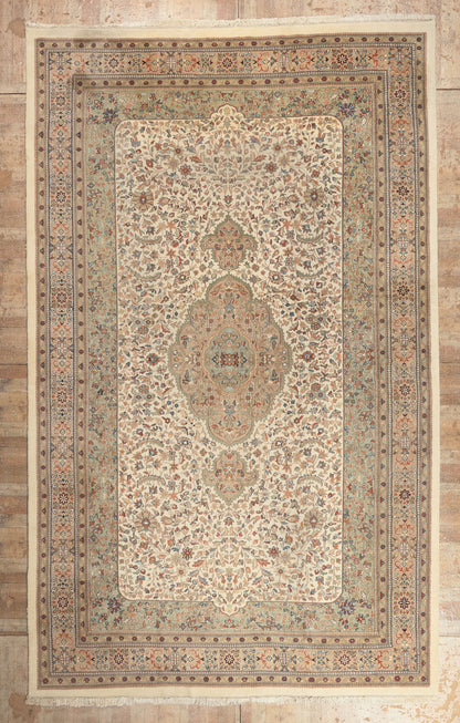 12 x 20 - Ivory Vintage Indian Tabriz Rug - 79822