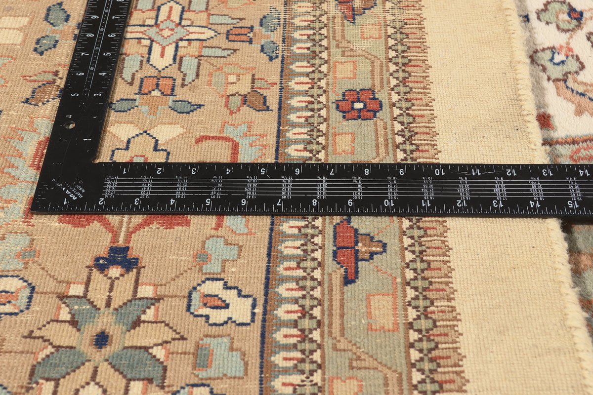 12 x 20 - Ivory Vintage Indian Tabriz Rug - 79822