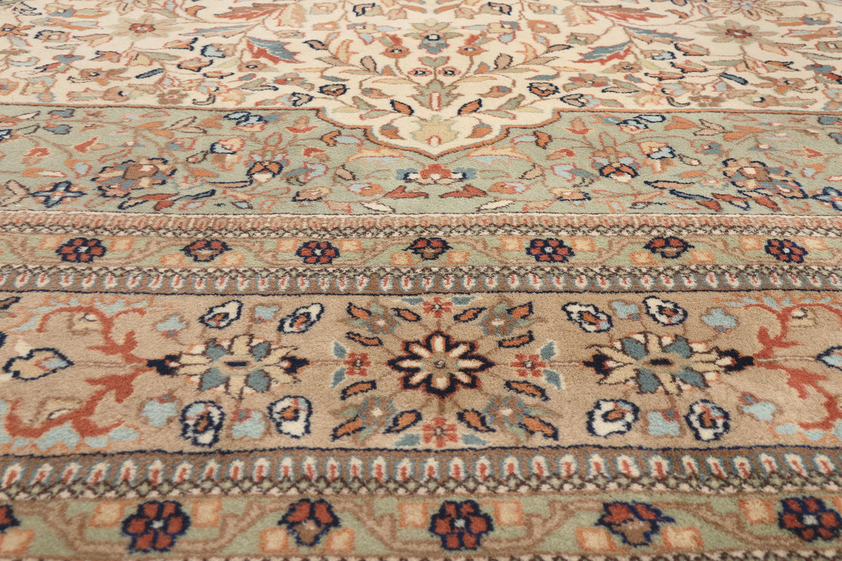 12 x 20 - Ivory Vintage Indian Tabriz Rug - 79822