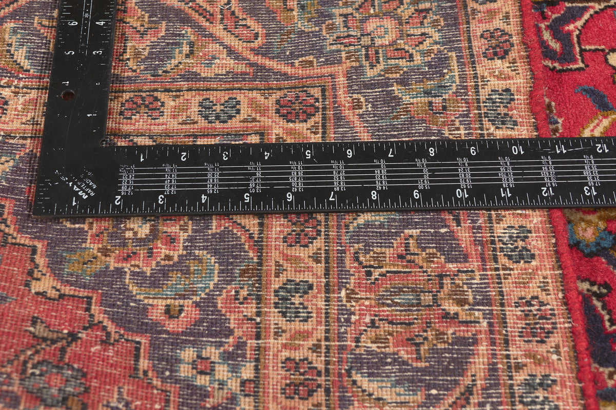 3 x 5 - Red Vintage Persian Kashan Rug - 79824