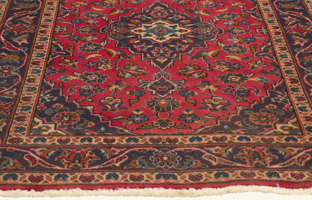 3 x 5 - Red Vintage Persian Kashan Rug - 79824