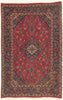 3 x 5 - Red Vintage Persian Kashan Rug - 79824