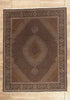 10 x 13 - Black Vintage Persian Tabriz Rug - 79825