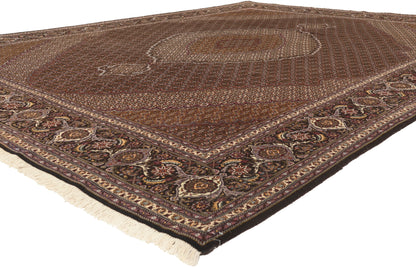 10 x 13 - Black Vintage Persian Tabriz Rug - 79825