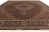10 x 13 - Black Vintage Persian Tabriz Rug - 79825