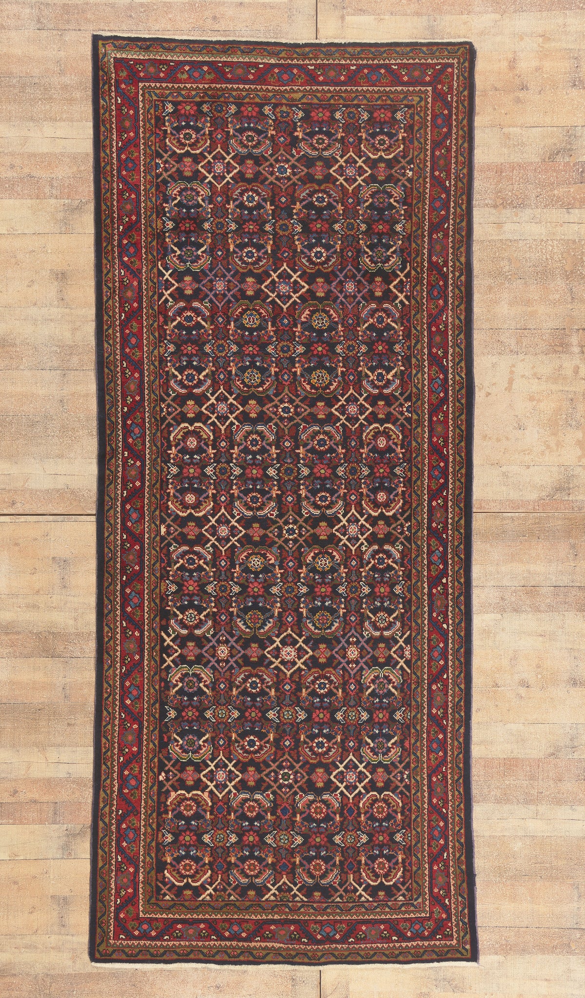 5 x 11 - Navy Blue Antique Persian Mahal Rug - 79829