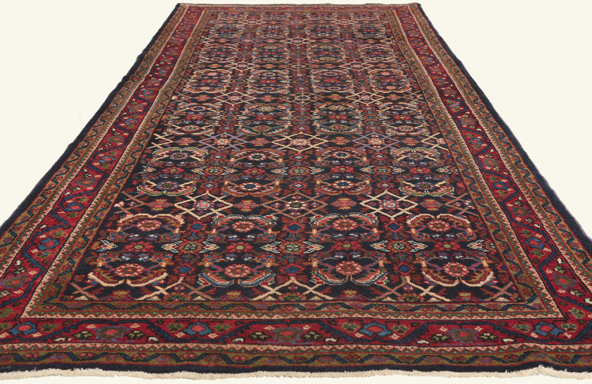5 x 11 - Navy Blue Antique Persian Mahal Rug - 79829