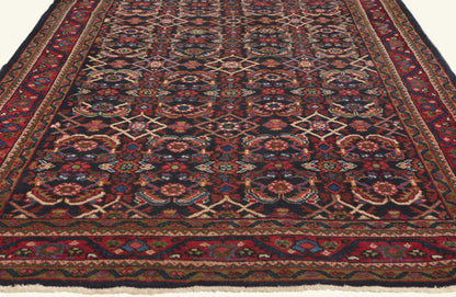 5 x 11 - Navy Blue Antique Persian Mahal Rug - 79829