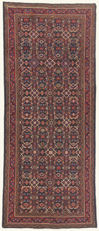 5 x 11 - Navy Blue Antique Persian Mahal Rug - 79829