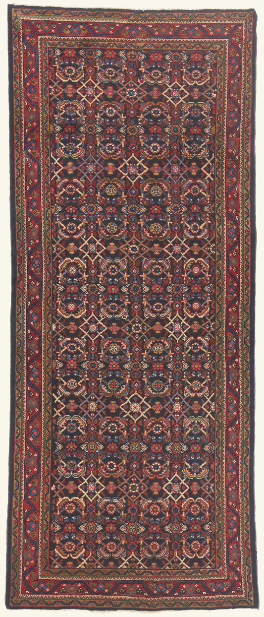 5 x 11 - Navy Blue Antique Persian Mahal Rug - 79829