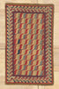 3 x 4 - Multicolor Antique American Hooked Rug - 79830