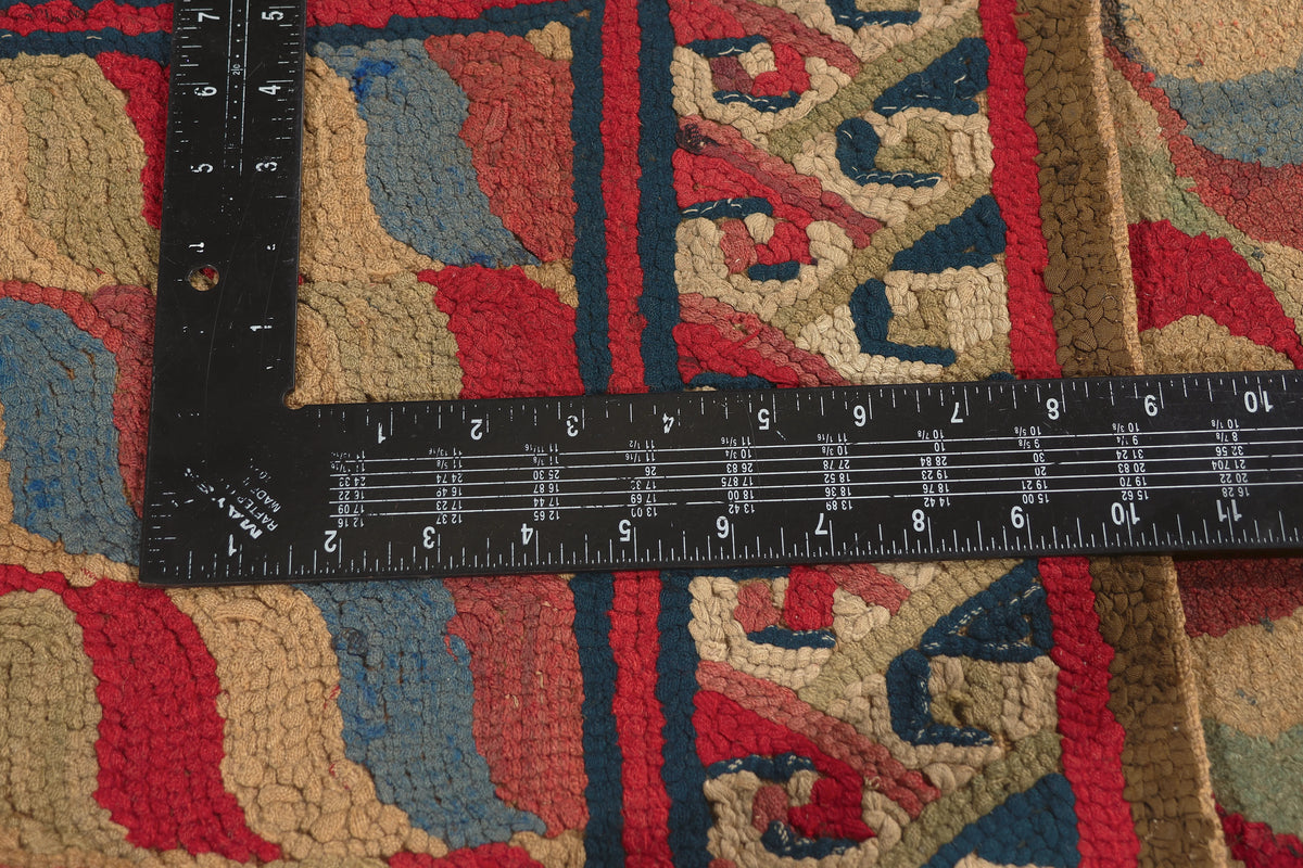 3 x 4 - Multicolor Antique American Hooked Rug - 79830