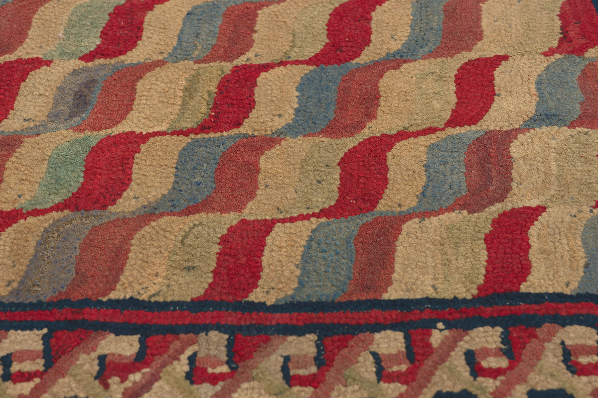 3 x 4 - Multicolor Antique American Hooked Rug - 79830