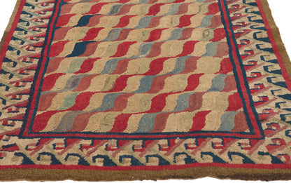 3 x 4 - Multicolor Antique American Hooked Rug - 79830