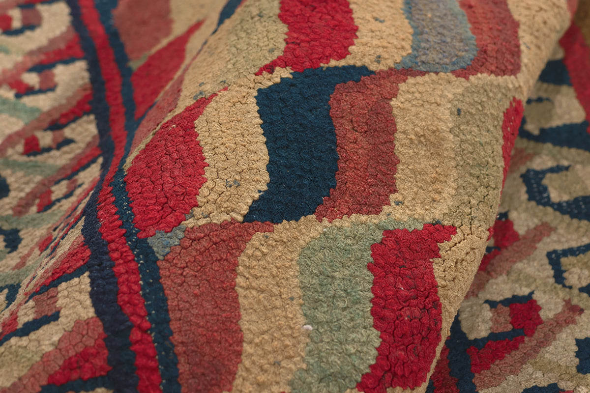 3 x 4 - Multicolor Antique American Hooked Rug - 79830