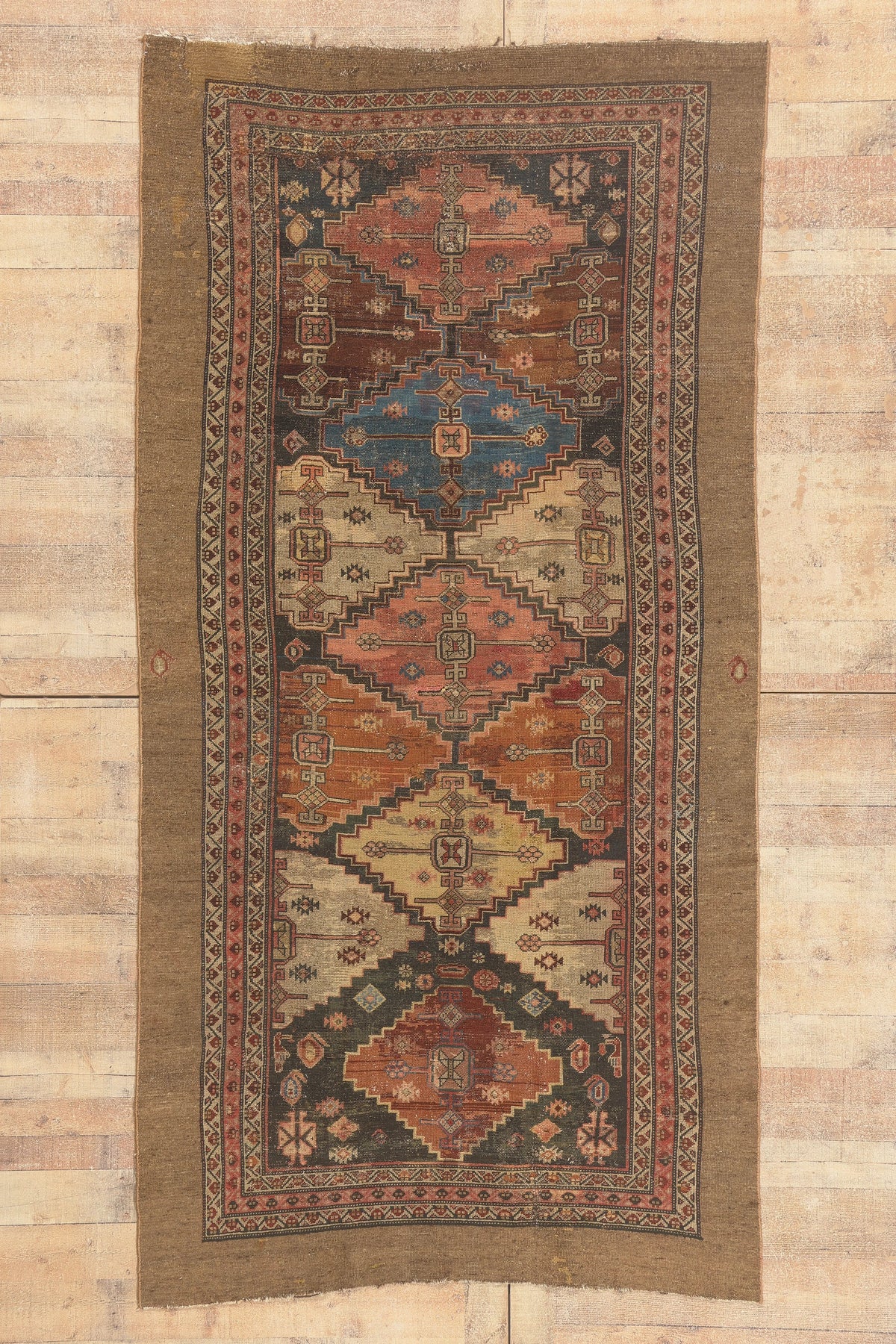 5 x 10 - Brown Antique Persian Malayer Rug - 79831