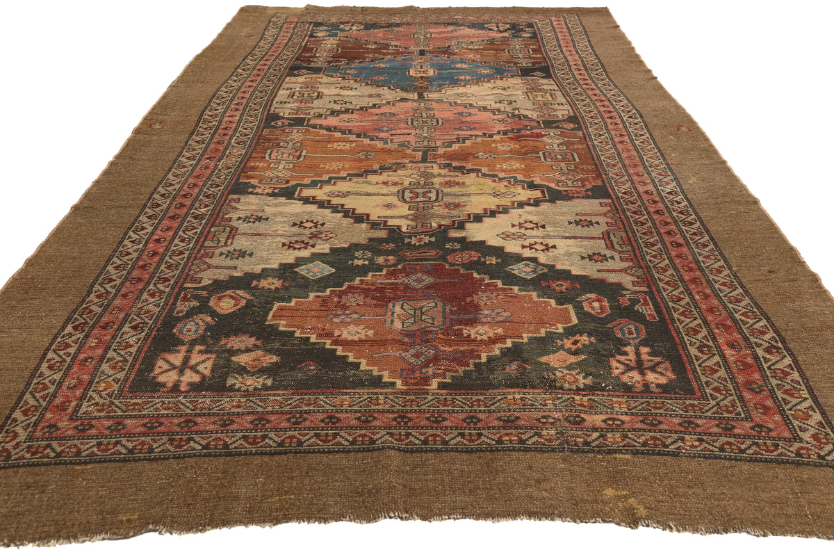 5 x 10 - Brown Antique Persian Malayer Rug - 79831