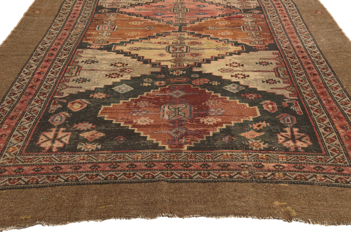 5 x 10 - Brown Antique Persian Malayer Rug - 79831